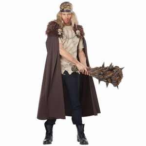 Warlord Viking Medieval Warrior Renaissance Brown Men Costume Cape Warlord Viking Medieval Warrior Renaissance Brown Men Costume Cape
