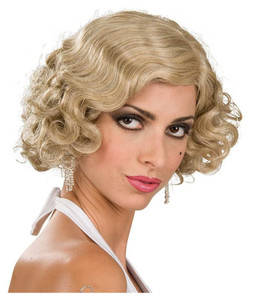 Flapper 1920's 30s Gatsby Gangster Short Curly Mix Blonde Costume Women Wig Flapper 1920's 30s Gatsby Gangster Short Curly Mix Blonde Costume Women Wig