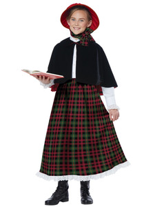 Holiday Caroler Girl Christmas Victorian Olden Day Nativity Child Girls Costume Holiday Caroler Girl Christmas Victorian Olden Day Nativity Child Girls Costume