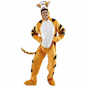 Tigger Disney Winnie The Pooh Cartoon Deluxe Mascot Dress Up Mens Costume