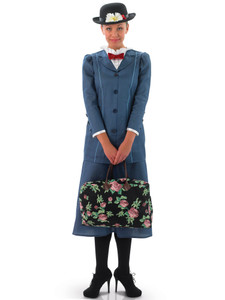 Mary Poppins Disney 1920s Magical Nanny English Olden Day Womens Costume Mary Poppins Disney 1920s Magical Nanny English Olden Day Womens Costume