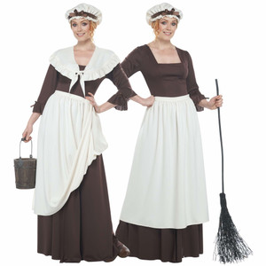 Colonial Village Woman Pioneer Olden Day Pilgrim Victorian Womens Costume Colonial Village Woman Pioneer Olden Day Pilgrim Victorian Womens Costume