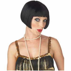 Flirty Flapper Black 20s 30s Bob Women Costume Wig Flirty Flapper Black 20s 30s Bob Women Costume Wig