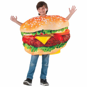 Burger Grill-Ty As Charred Burger Hamburger Fast Food Fast Funny Boys Costume
