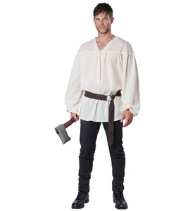 Renaissance Peasant Shirt Cream White Medieval Pirate King Mens Costume Top Renaissance Peasant Shirt Cream White Medieval Pirate King Mens Costume Top