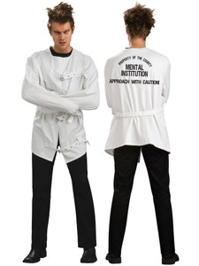 Insane Asylum Straight Jacket Psycho Horror Halloween Adult Mens Costume