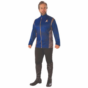 Spock Star Trek Discovery Command Uniform Blue Top Long Shirt Mens Costume Spock Star Trek Discovery Command Uniform Blue Top Long Shirt Mens Costume
