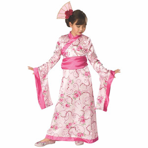 Asian Princess Mulan Pink Kimono Japanese Geisha Book Week Toddler Girls Costume Asian Princess Mulan Pink Kimono Japanese Geisha Book Week Toddler Girls Costume