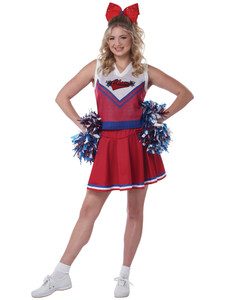 We've Got Spirit Cheerleader School Sport Pom Poms Adult Womens Costume