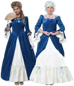 Martha Washington Colonial Era Dress Victorian Olden Day Adult Womens Costume Martha Washington Colonial Era Dress Victorian Olden Day Adult Womens Costume