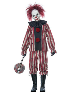 Nightmare Clown Horror Killer Sinister Joker Circus Halloween Mens Costume Nightmare Clown Horror Killer Sinister Joker Circus Halloween Mens Costume