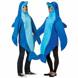 Dolphin Sea Creatures Aquatic Mammal Blue Fish Adult Womens Costume Dolphin Sea Creatures Aquatic Mammal Blue Fish Adult Womens Costume