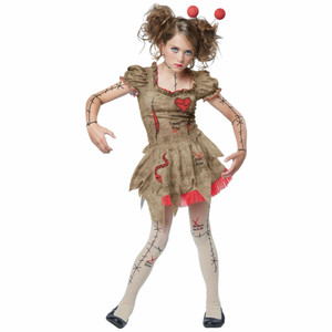 Voodoo Dolly Doll Black Magic Ritual Storybook Halloween Tween Girls Costume Voodoo Dolly Doll Black Magic Ritual Storybook Halloween Tween Girls Costume