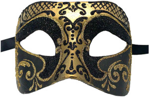 Settecento Brill Gold Black Venetian Italian Made Masquerade Womens Mask Settecento Brill Gold Black Venetian Italian Made Masquerade Womens Mask