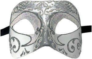 Settecento Brill Silver Venetian Italian Made Masquerade Womens Mask Settecento Brill Silver Venetian Italian Made Masquerade Womens Mask