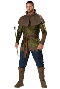 Robin Hood of Nottingham Medieval Warrior Hero Archer Thieves Men Costume Robin Hood of Nottingham Medieval Warrior Hero Archer Thieves Men Costume