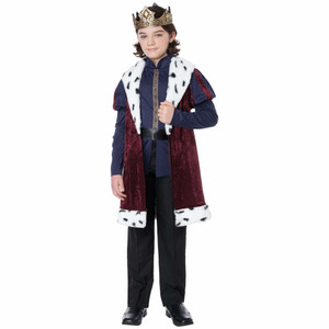 Kindhearted King Royal Renaissance Medieval Story Book Week Boys Costume