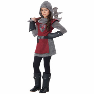 Fearless Knight Chevalier Medieval Renaissance Book Week Child Girls Costume