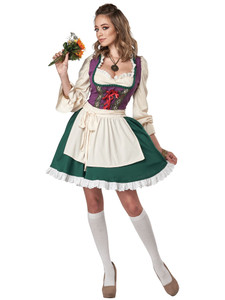 Beer Garden Girl Maid Dirndl Bavarian German Oktoberfest Adult Womens Costume Beer Garden Girl Maid Dirndl Bavarian German Oktoberfest Adult Womens Costume