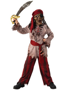 Skeleton Pirate Buccaneer Horror Halloween Dress Up Child Boys Costume Skeleton Pirate Buccaneer Horror Halloween Dress Up Child Boys Costume