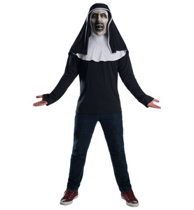 The Nun Conjuring Universe Horror Movie Halloween Mens Costume Top Mask The Nun Conjuring Universe Horror Movie Halloween Mens Costume Top Mask