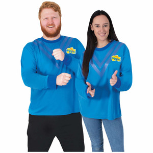 Blue Wiggle Anthony Evie The Wiggles Adult Unisex Mens Costume Shirt Top Blue Wiggle Anthony Evie The Wiggles Adult Unisex Mens Costume Shirt Top