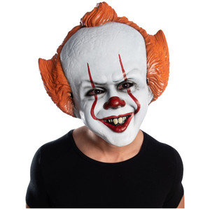 Pennywise IT Horror Movie Clown Adult Mens Costume Vacuform Moulded Mask Pennywise IT Horror Movie Clown Adult Mens Costume Vacuform Moulded Mask