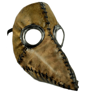 Plague Doctor Brown Medieval Physician Evil Horror Mens Costume Latex Face Mask Plague Doctor Brown Medieval Physician Evil Horror Mens Costume Latex Face Mask