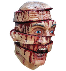 Sliced Face Horror Scary Halloween Mens Costume Overhead Mask Sliced Face Horror Scary Halloween Mens Costume Overhead Mask