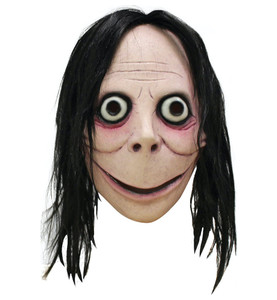 Momo Creepypasta Horror Monster Demon Adult Mens Costume Overhead Mask & Hair Momo Creepypasta Horror Monster Demon Adult Mens Costume Overhead Mask & Hair