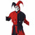 Evil Jester Mardi Gras Red Black Halloween Men Costume Plus