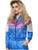 Blue Shell Suit 80s Sport Funky Adult Womens Costume Tracksuit Plus XL