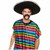 Mexican Bandit Cowboy Western Adult Mens Costume Poncho One Size