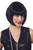 Flapper Black Bob 20s Gangster Women Costume Wig