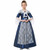 Colonial Period Blue Dress Historical Victorian Regency Child Girls Costume