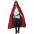 Medieval Renaissance Red Riding Hood Unisex Mens Women Costume Red Hooded Cloak
