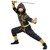 Cloaked Ninja Gold Japanese Warrior Fighter Book Week Child Boys Costume