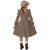 Frontier Prairie Settler Girl Colonia Victorian Pioneer Brown Girls Costume