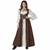 Medieval Renaissance Brown Pirate Beer Maid Marion Womens Costume Overdress