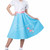 50s Poodle Greaser Sock Hop Bopper Rock Roll Womens Costume Blue Skirt