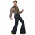 70s Disco Guy 1970s 1960s Metallic Gold Hippie Retro Party Adult Mens Costume