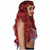 Fairytale Mermaid Princess Long Wavy Red Womens Wig