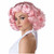 Hollywood Glamour 50s Pink Short Curly Womens Wig