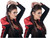 Steampunk Pirate Black Grey Red Girls Clip-In Braids