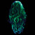 Glow in the Dark Ghost White Grey Wavy Womens Wig