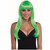 Green Neon 80s Long Disco Womens Wig