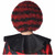 Spiral Clown Horror Black Red Two Tone Afro Adult Unisex Wig