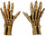 Skeleton Grim Reaper Brown Mens Latex Hands Gloves