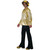 70s Disco Gold Mirrorball Mens Costume Shirt & Hat Set