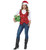 Holiday Red Vest Hat Clip Christmas Santa Claus Festival Womens Costume Kit